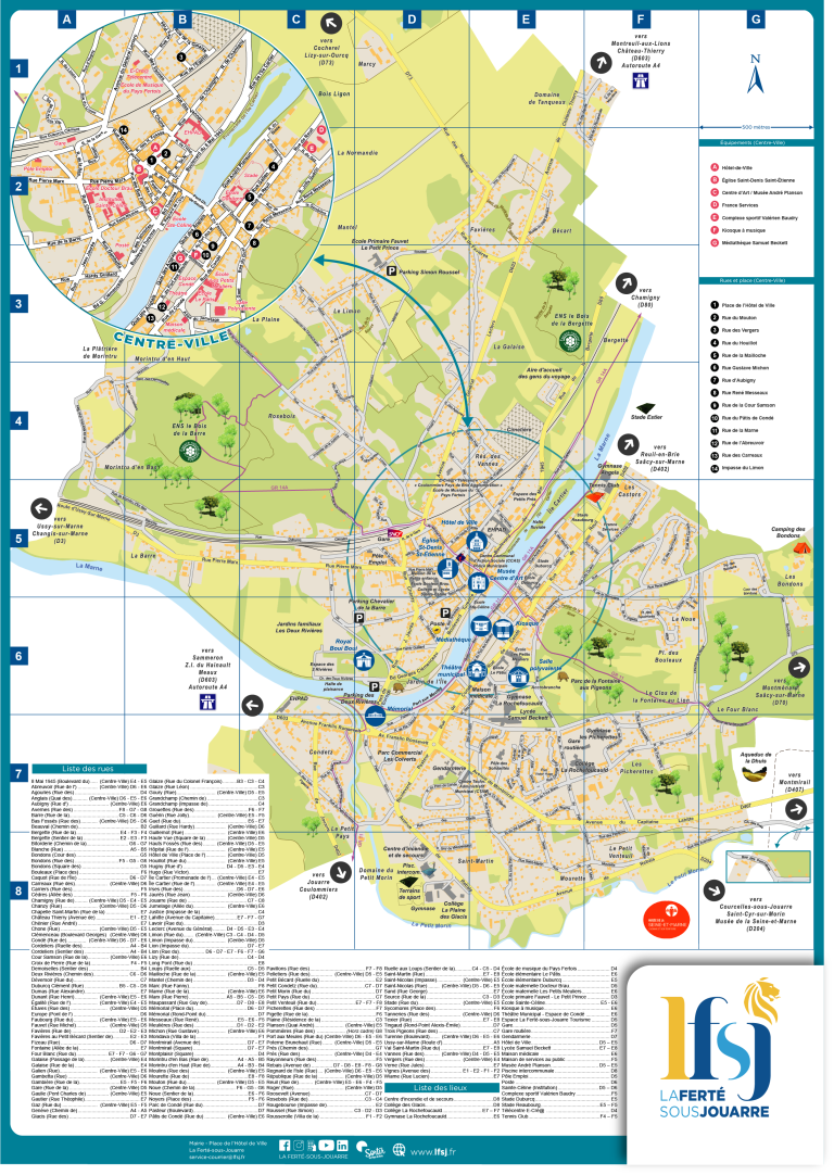 Plan de la Ville La FertésousJouarre La FertésousJouarre